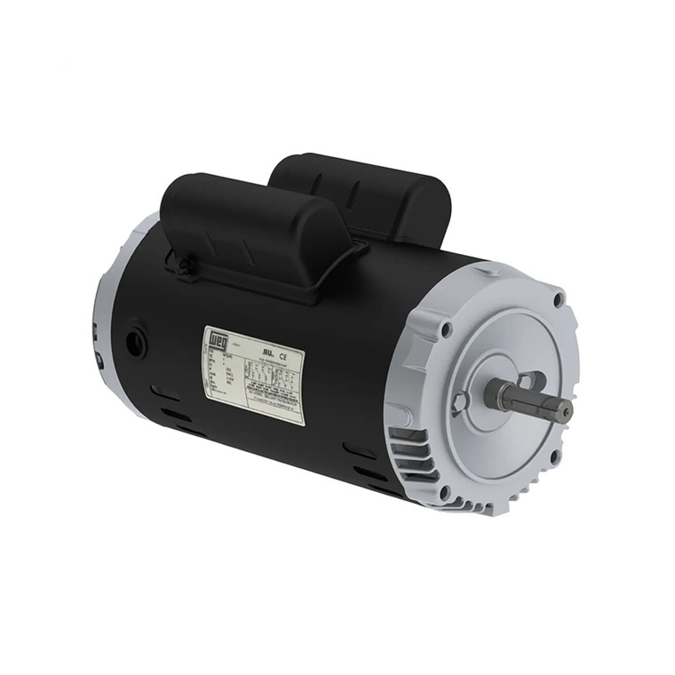 WEG, AC Motor, 00158OT1B56CFL-S, 1.5 HP, 1800 RPM, 56C, Single Phase, 115/208-230 V, 60 Hz (00158OT1B56CFL-S)