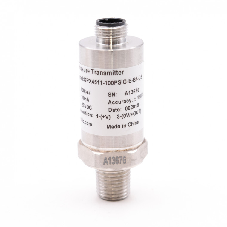Galt, GPX4511-100PSIG-E-B4-C6 Pressure Transmitter, 0-100 PSI gauge, 4-20mA, 1% (GPX4511-100PSIG-E-B4-C6)