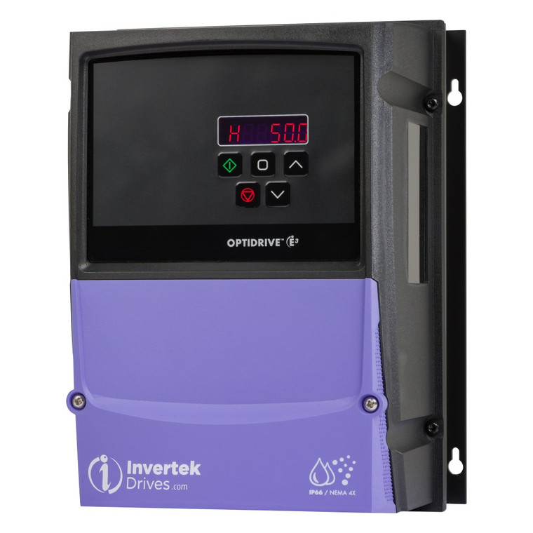 3HP, 240V, Invertek OptiDrive E3 VFD (ODE-3-220105-1F4A-MTP) 3HP, 240V, Invertek OptiDrive E3 VFD (ODE-3-220105-1F4A-MTP)