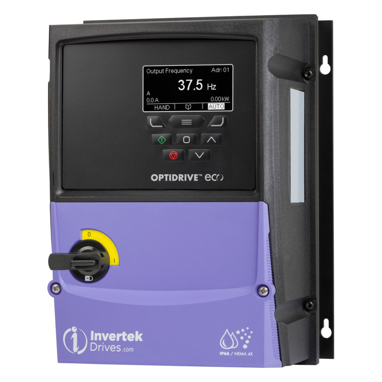 2HP, 600V, Invertek OptiDrive Eco VFD, IP66, Disconnect (ODV-3-260031-301E-MN) 2HP, 600V, Invertek OptiDrive Eco VFD, IP66, Disconnect (ODV-3-260031-301E-MN)
