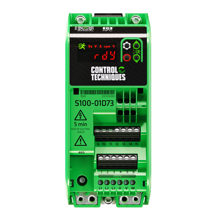S100-01223-0B0000 Nidec Drives/Control Techniques, Commander S, 0.33HP, 240V, Three Phase (S100-01223-0B0000)