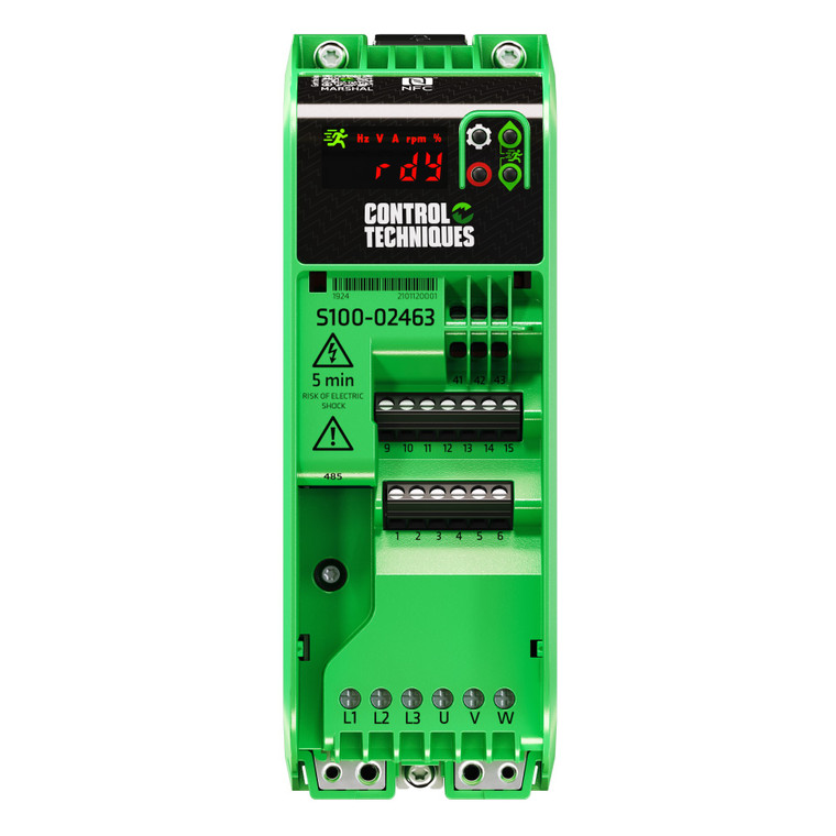 S100-02S41-0B0000 Nidec Drives/Control Techniques, Commander S, 0.75HP, 240V, Single Phase (S100-02S41-0B0000)