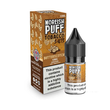 Moreish Puff Tobacco Salts Butterscotch 10mg — buy online at VapeCity UK
