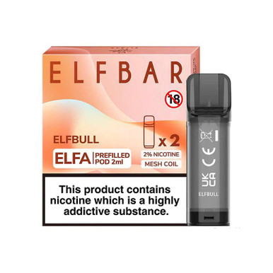 Elf Bar ELFA Pre Filled Vape Pods Elfbull 20mg — buy online at VapeCity UK