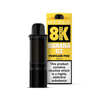 Hyola Pro 8000 Prefilled Pod 10ml Banana Ice 20mg — buy online at VapeCity UK
