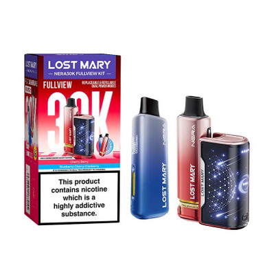 Lost Mary Nera 30K Fullview Big Puff Device Cherry Berry Edition 20mg — buy online at VapeCity UK