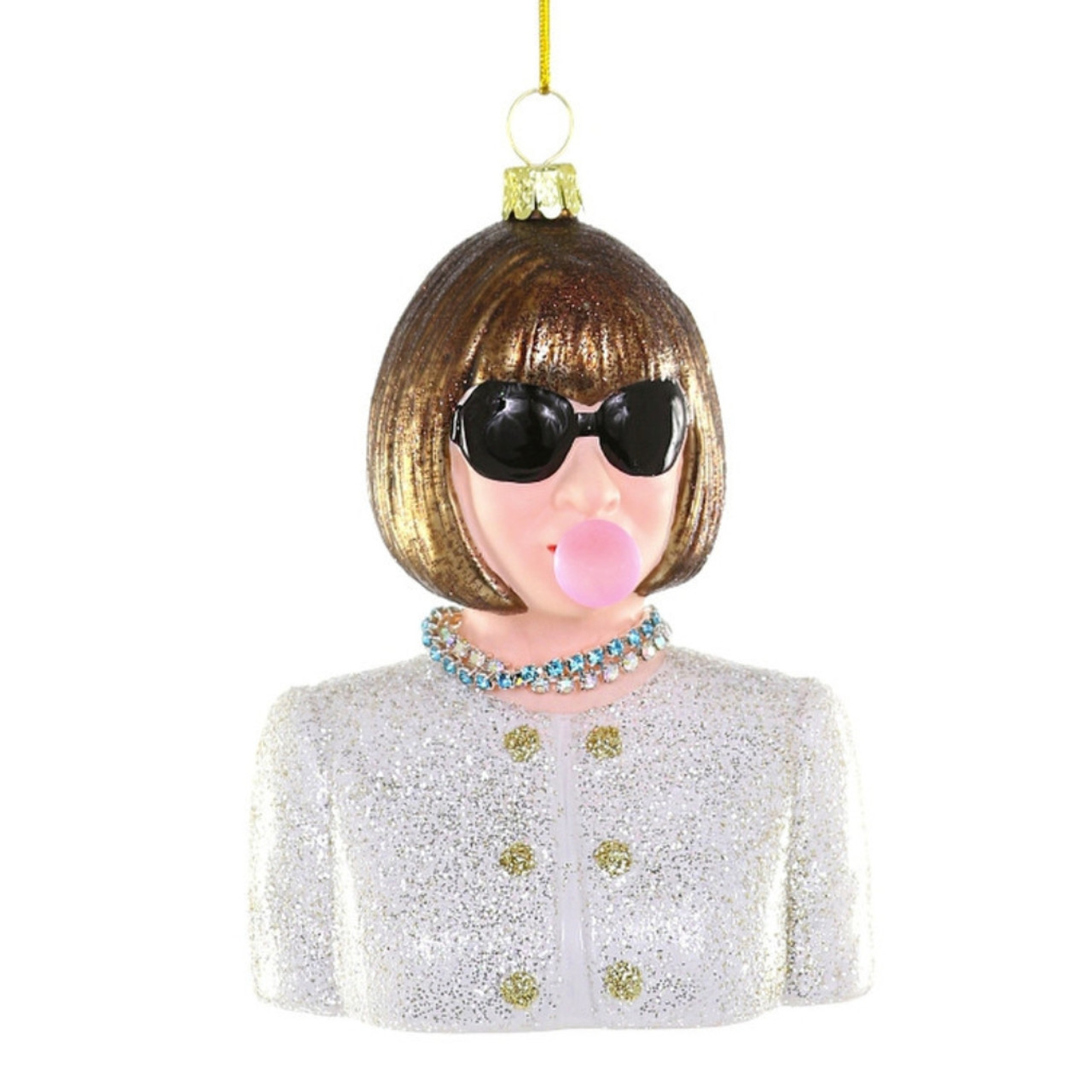 アナ ウィンツアー オーナメント ガラス Cody Foster Anna Wintour Blowing Bubble Ornament