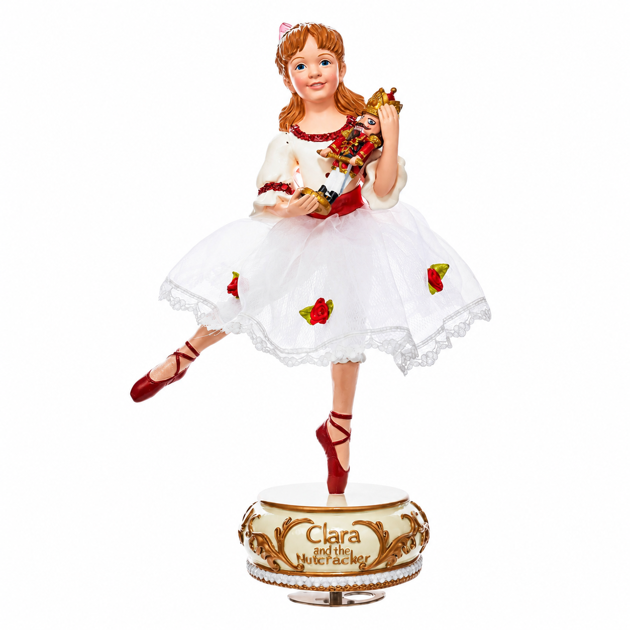 クリスマス   Clara & Peter Kurt Adler Musical Clara With Nutcracker Table Piece | 11.5 Inches