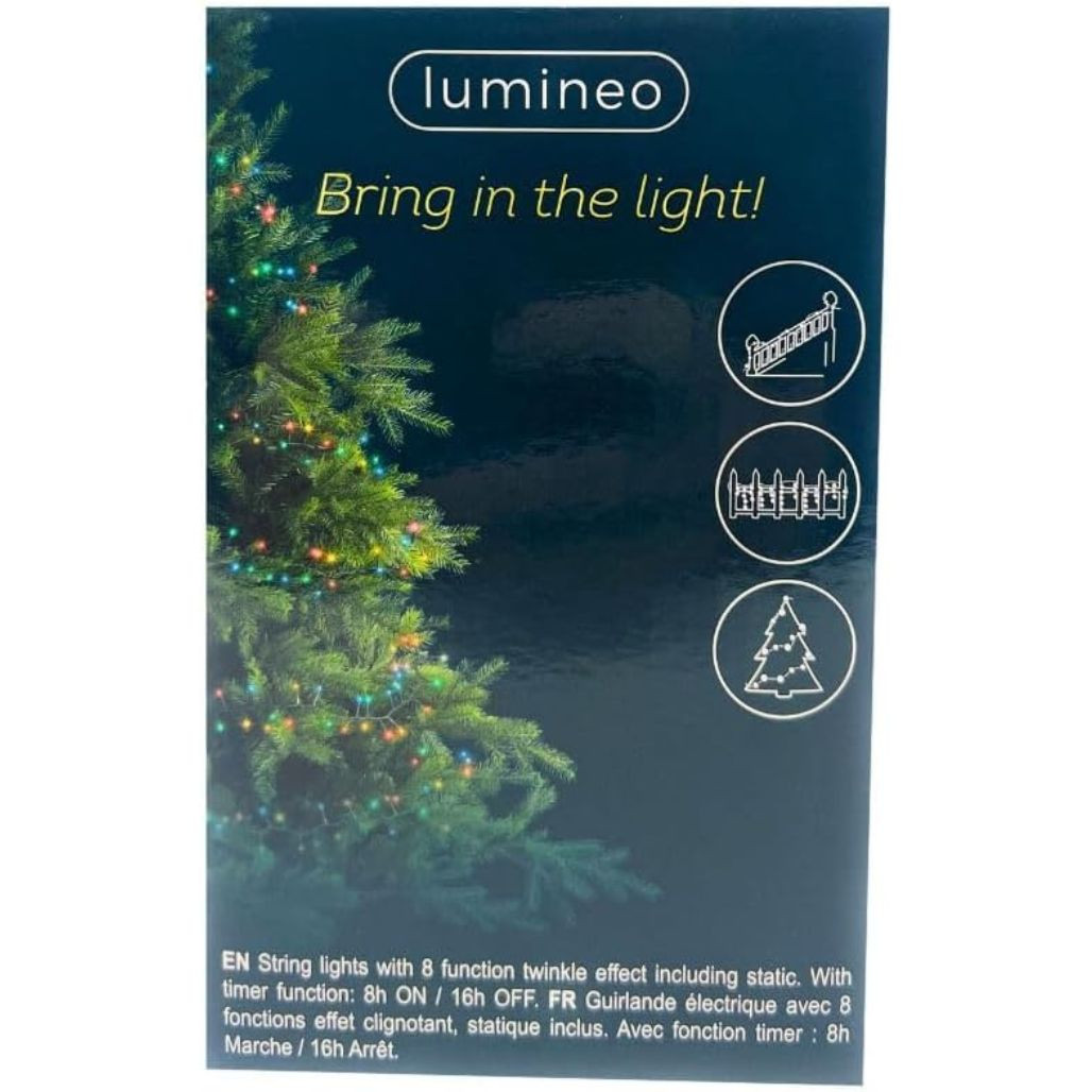 Lumineo Compact 500 LED Multi Color Lights On Green Wire