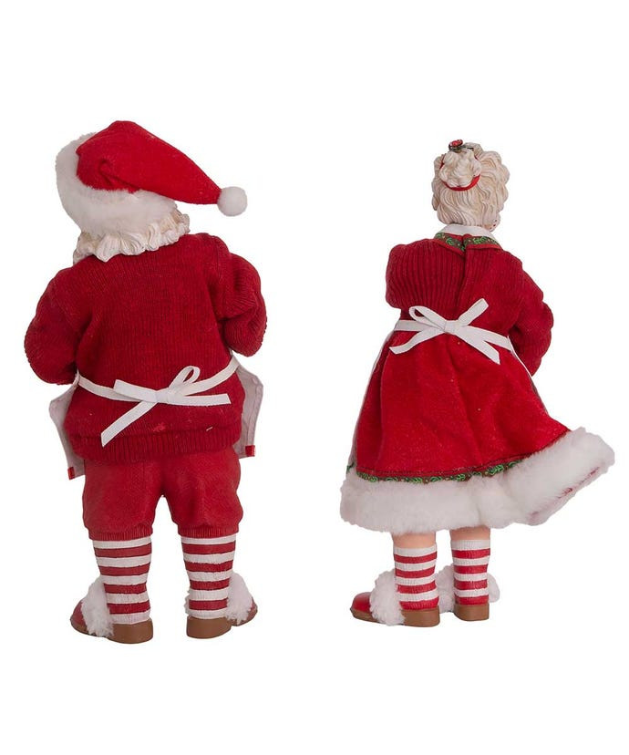 10.5" Fabriché™ Mr. and Mrs. Claus Dessert Set, 2-Piece Set
