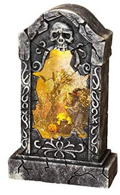 Witch Tombstone Glitter Water Globe