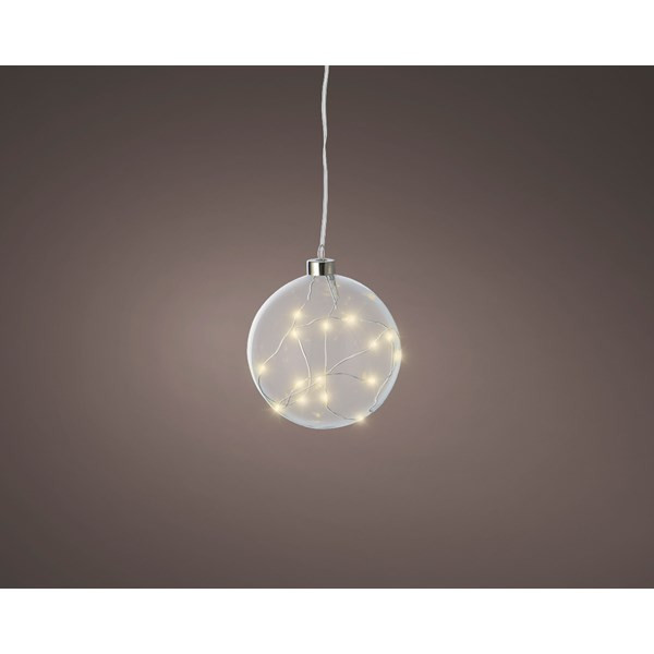 Lumineo 15 Micro-LED Warm White Hanging Glass Ball