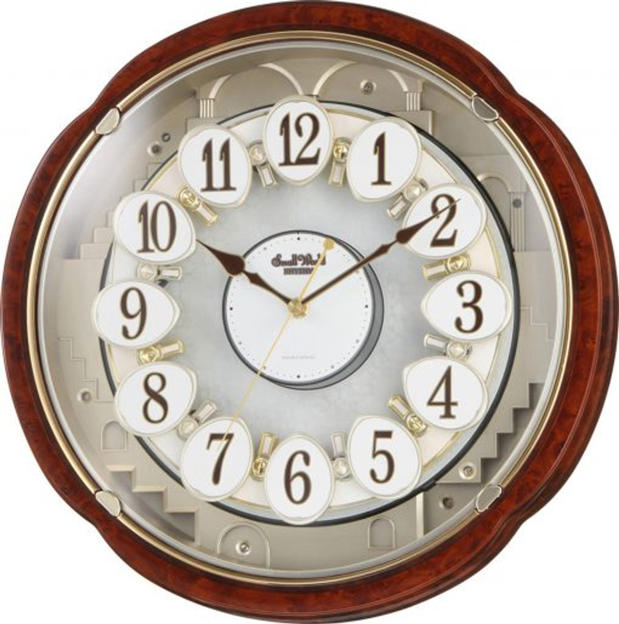 Rhythm USA- Blossom Woodgrain Wall Clock | The Christmas Loft