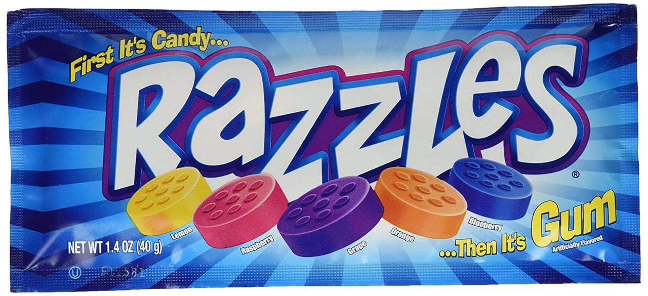 1.4 Oz. Original Razzles Candy/Gum Box
