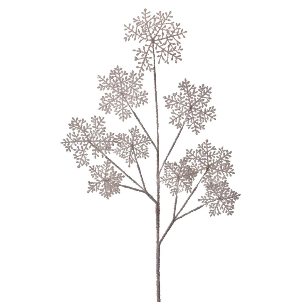 36in Frosted Snowflake Spray
