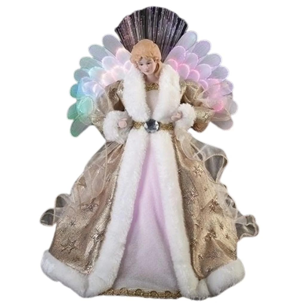 16" LED-Angel Tree Topper with Fiber Optic Wings