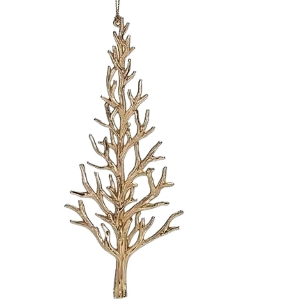 7" Gold Flat Tree Ornament