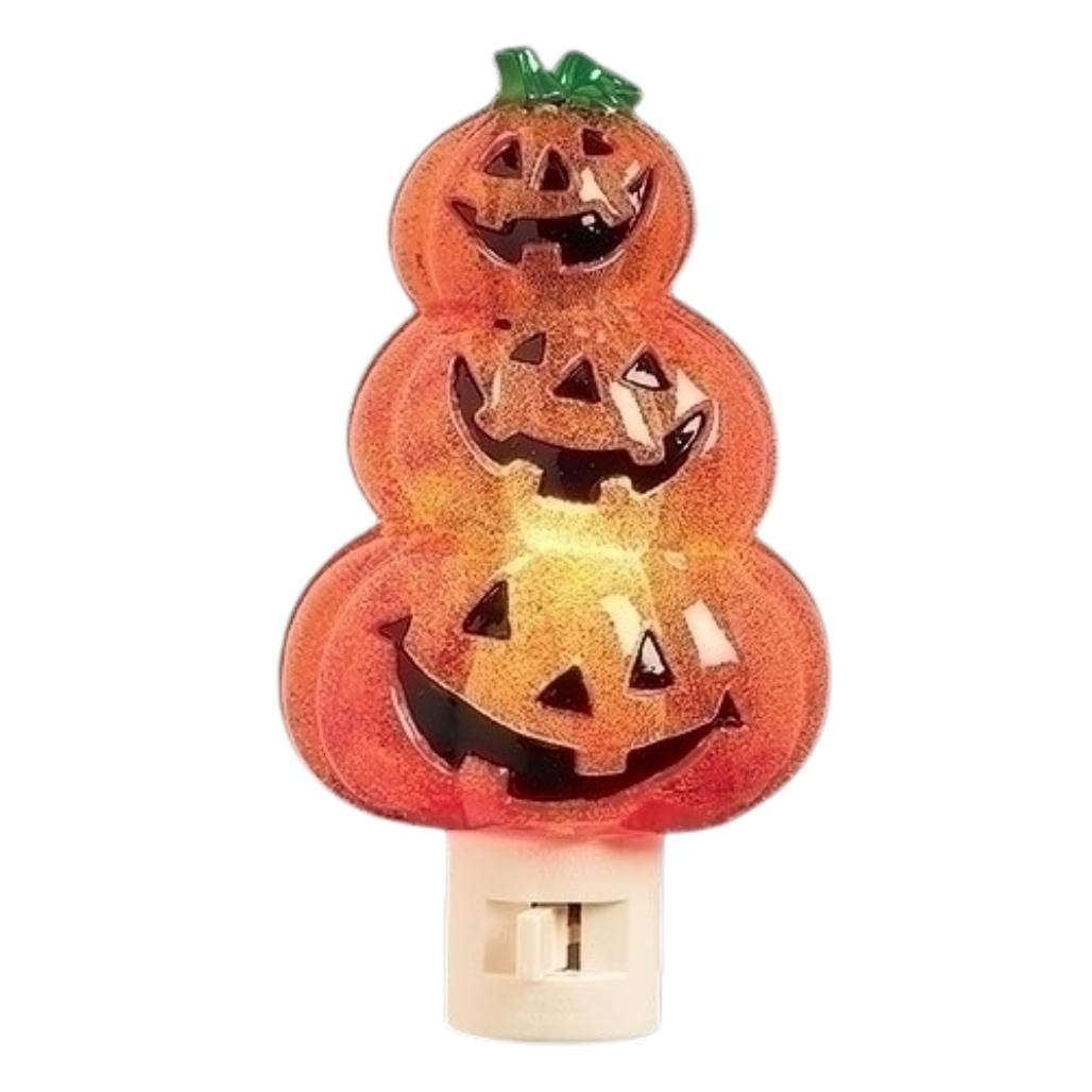 6" Roman - Triple Jack-O-Lantern Night Light
