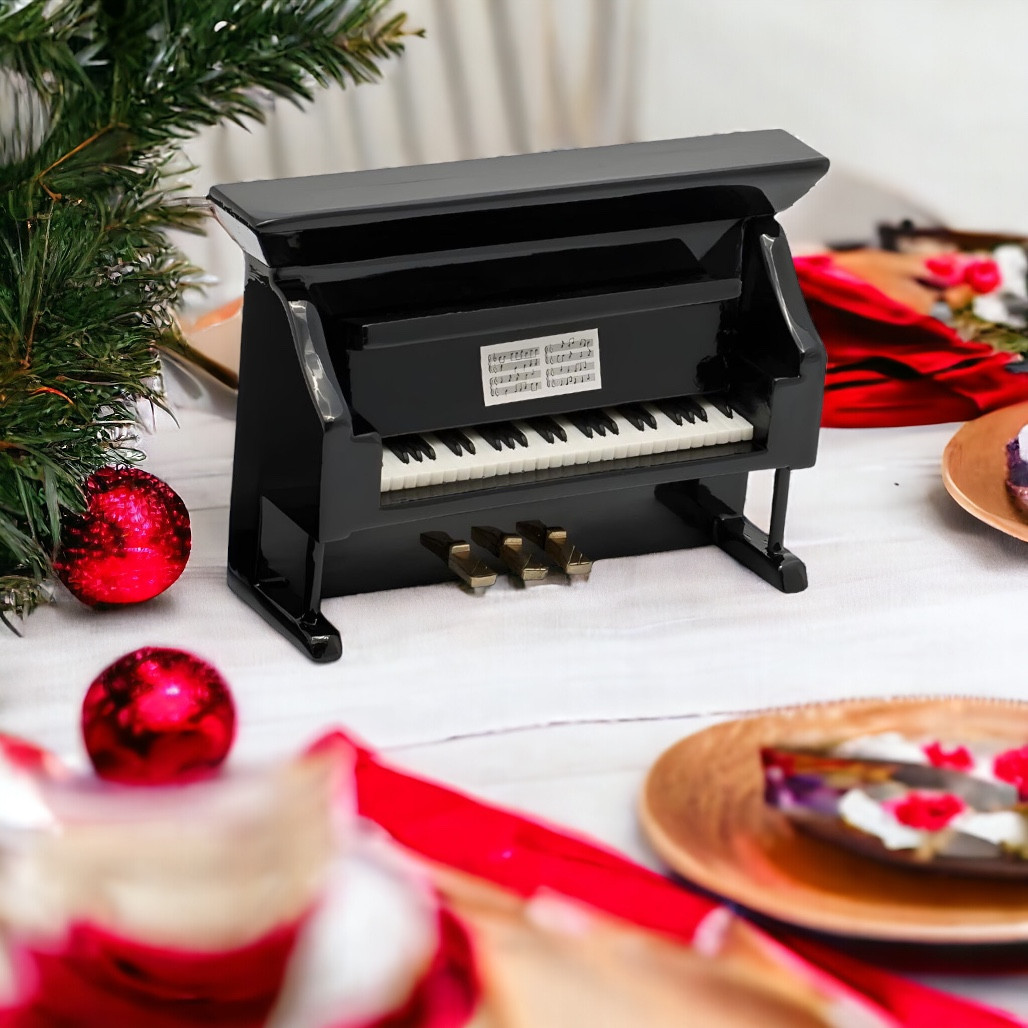 Broadway Gifts Black Upright Piano Ornament