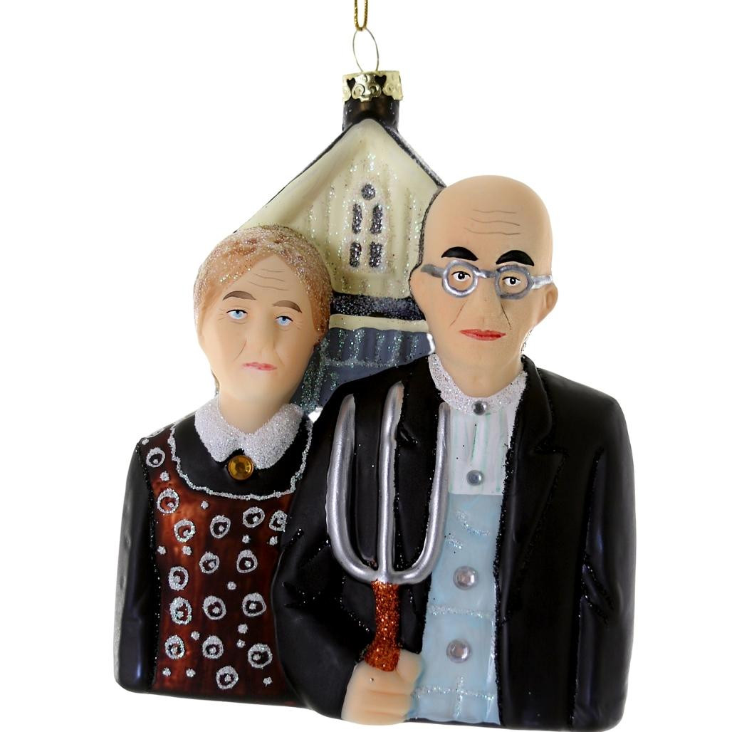 Cody Foster & Co - American Gothic Blown Glass Ornament

