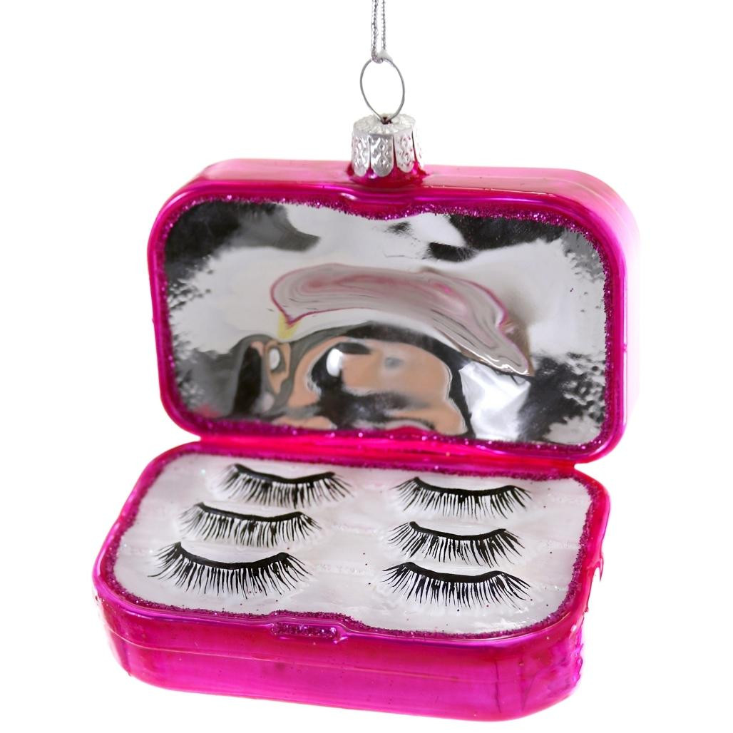 Cody Foster & Co - Fake Eyelashes Set Blown Glass Ornament