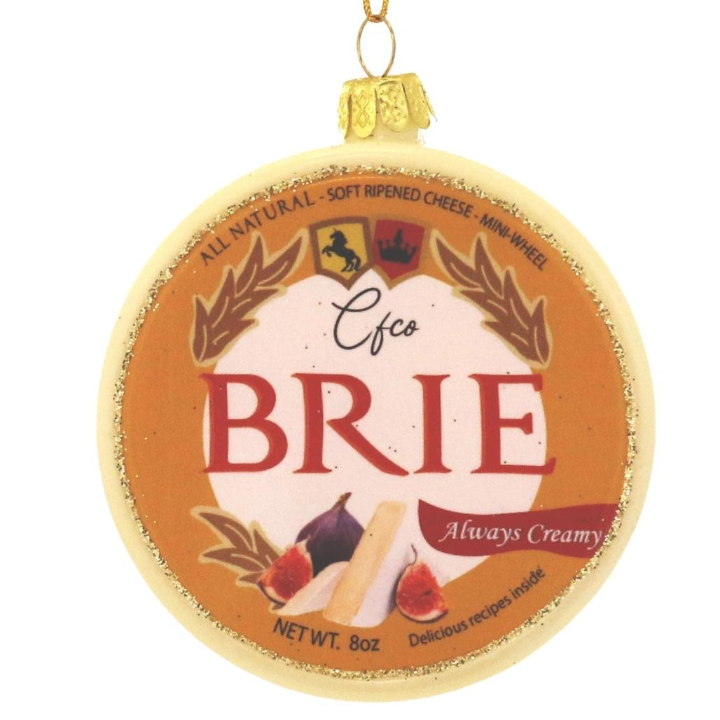 Cody Foster & Co - Brie Cheese Blown Glass Ornament
