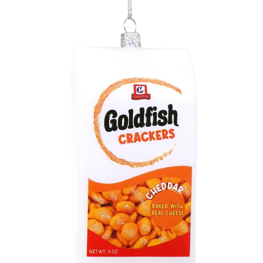Cody Foster & Co - Goldfish Crackers Blown Glass Ornament
