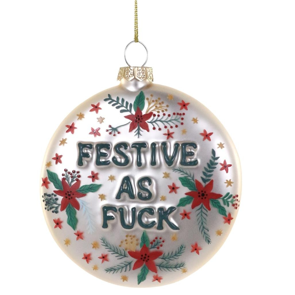 Cody Foster & Co - Festive AF Blown Glass Ornament