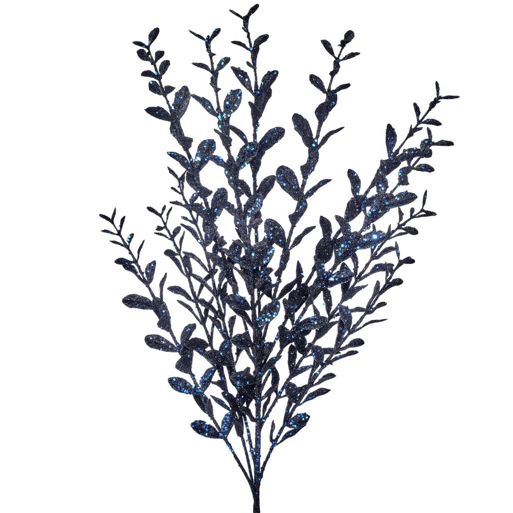 22" Glitter/Sequin Boxwood Spray