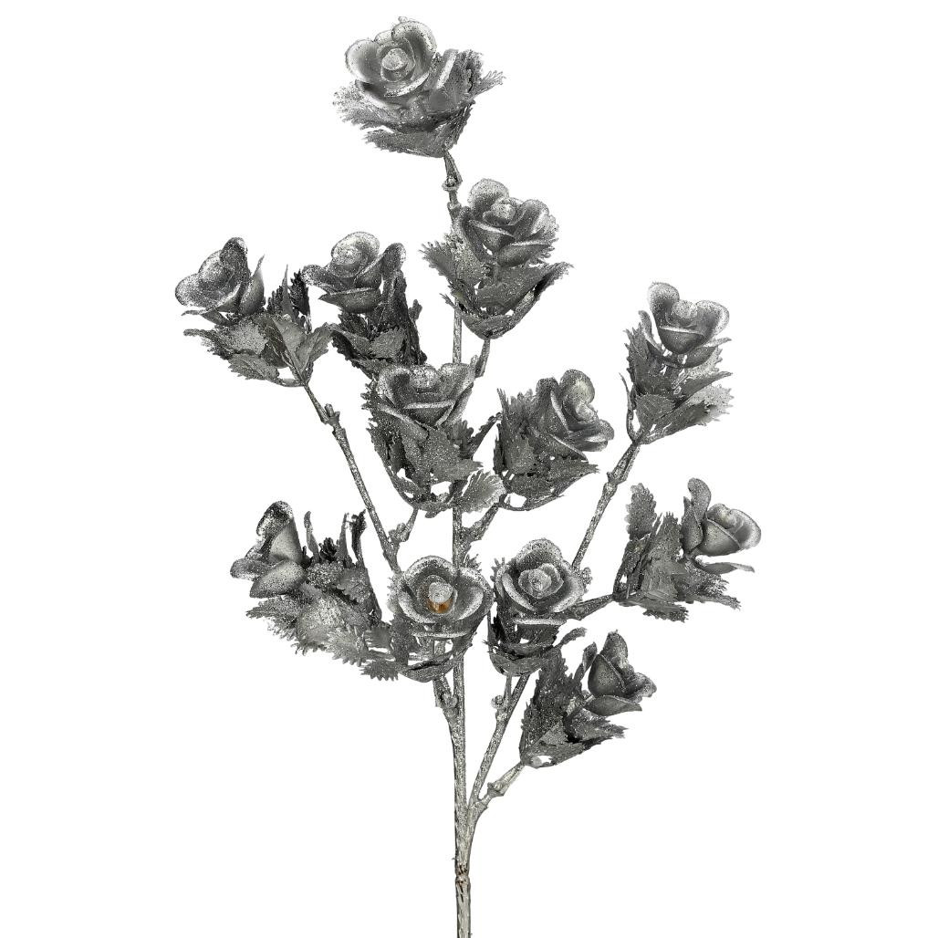 21" Silver Rose Spray
