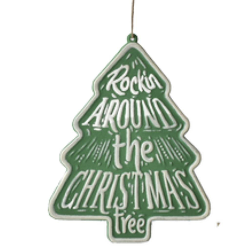 Ganz - Embossed Tree with Text Ornament
