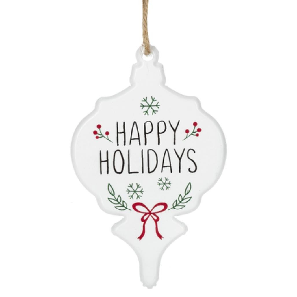 Happy Holidays Text Ornament
