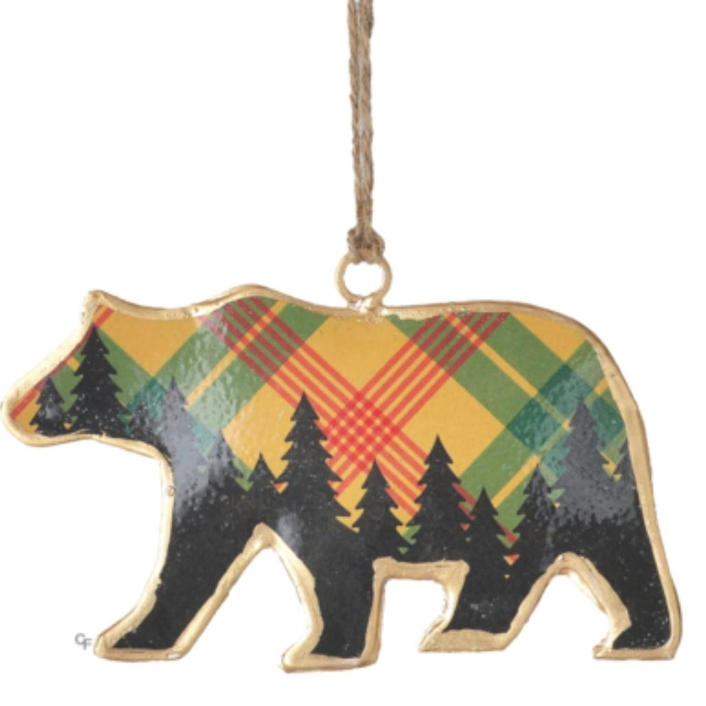 Yellow Puffy Bear Ornament
