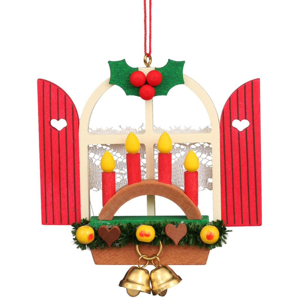 Advent Candles In Window Ornament