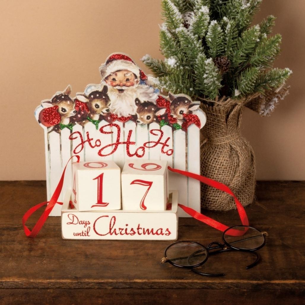 Primitives by Kathy Vintage Christmas Wood Countdown Box, Ho
