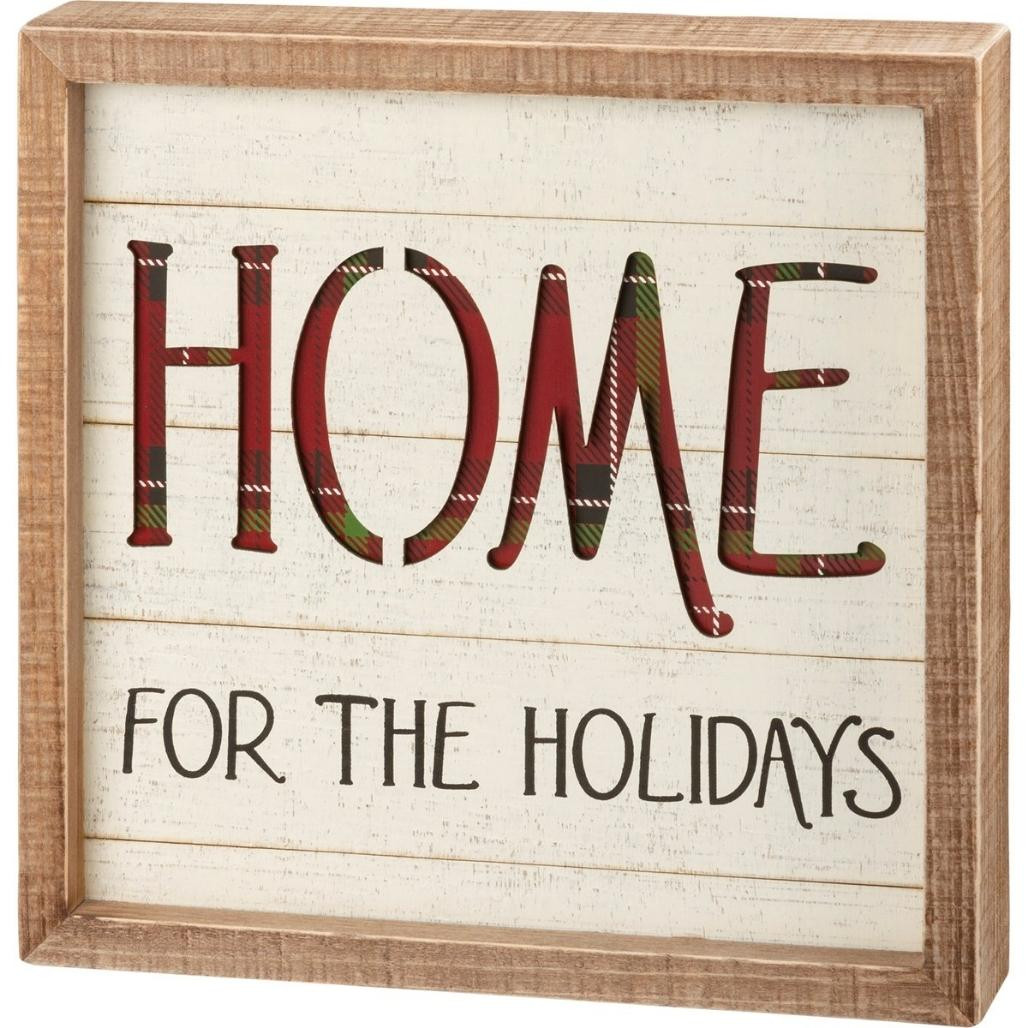 Primitives by Kathy Home for The Holidays Inset Slat Box Sign