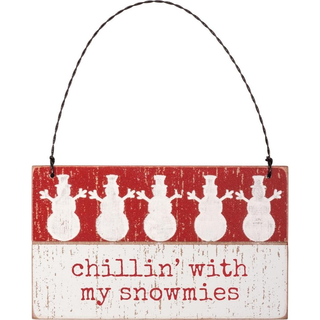 Primitives By Kathy Chillin' with My Snowmies Ornament