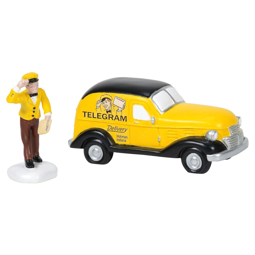 Old Man's Telegram Delivered Set Of 2