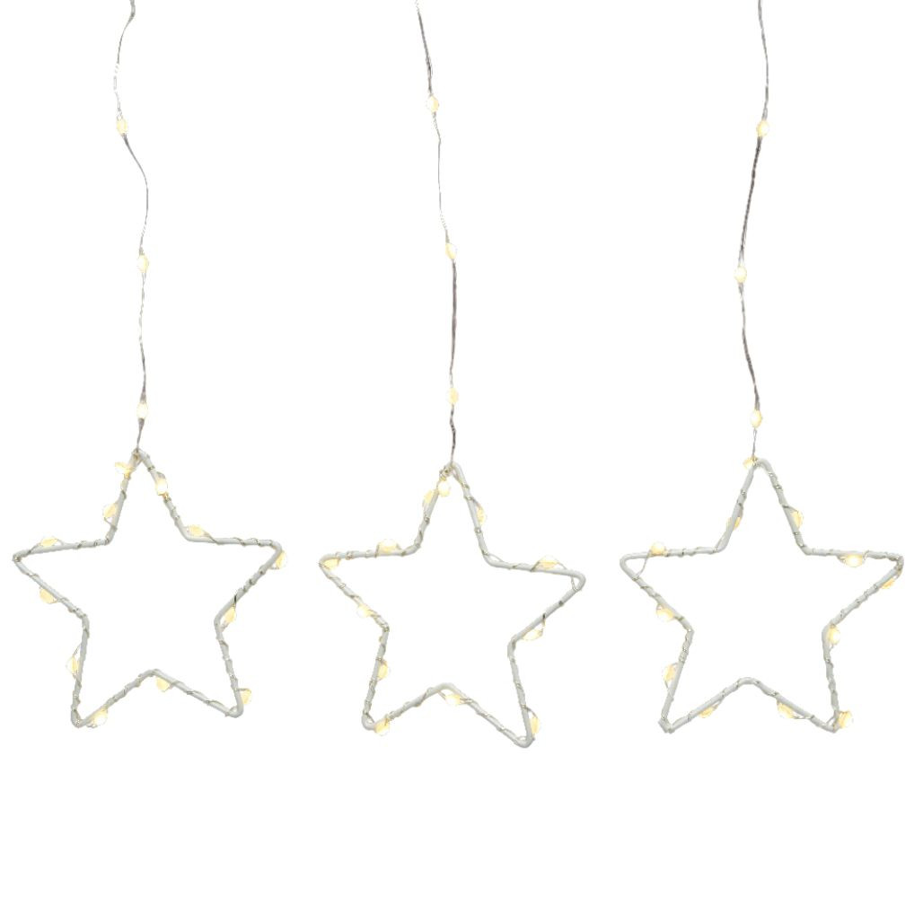 Easy Loop System Warm White Micro Wire Silver Star Lights