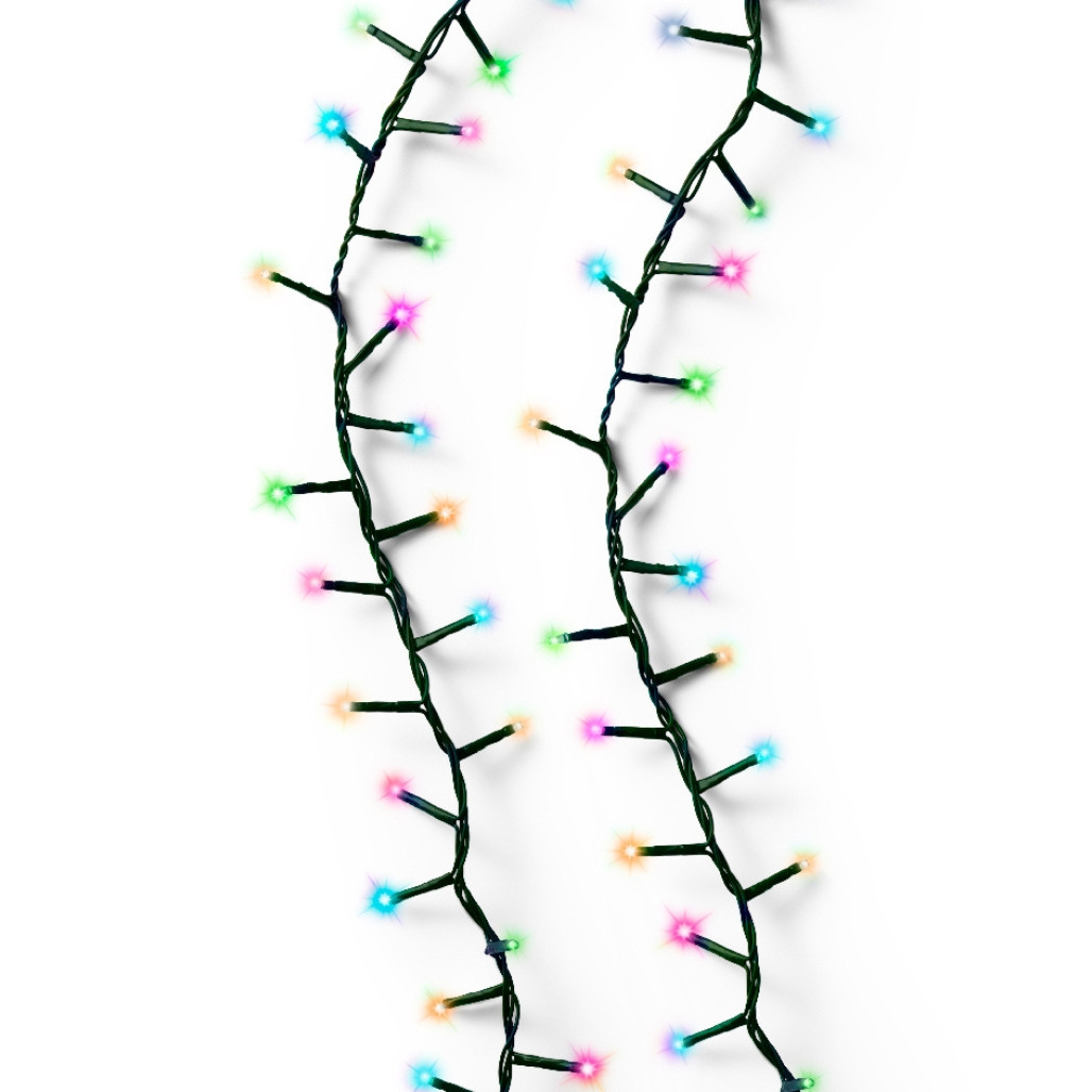 1000 LED Compact Soft Multi Color Lights Green Wire