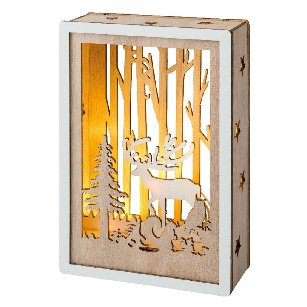Micro LED Woodland Animals Shadow Box 