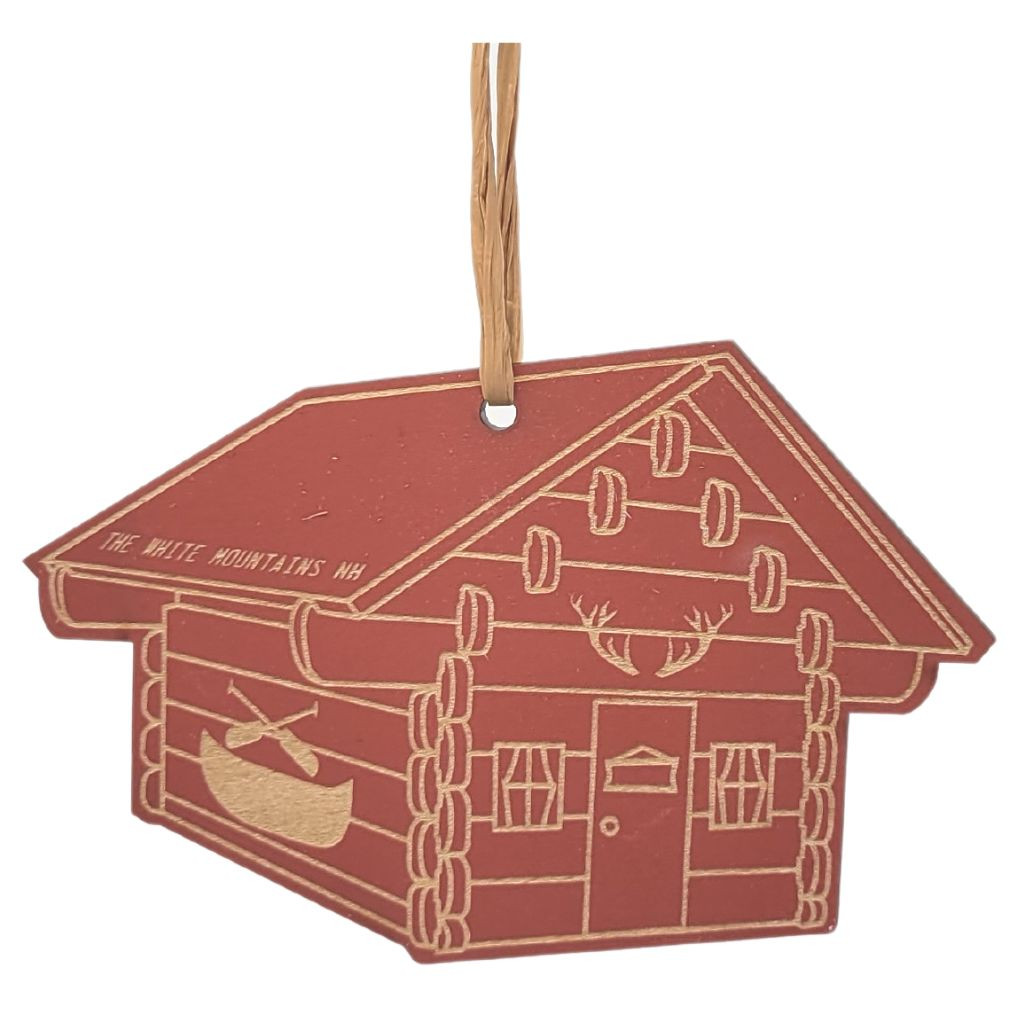 White Mountains Log Cabin Ornament