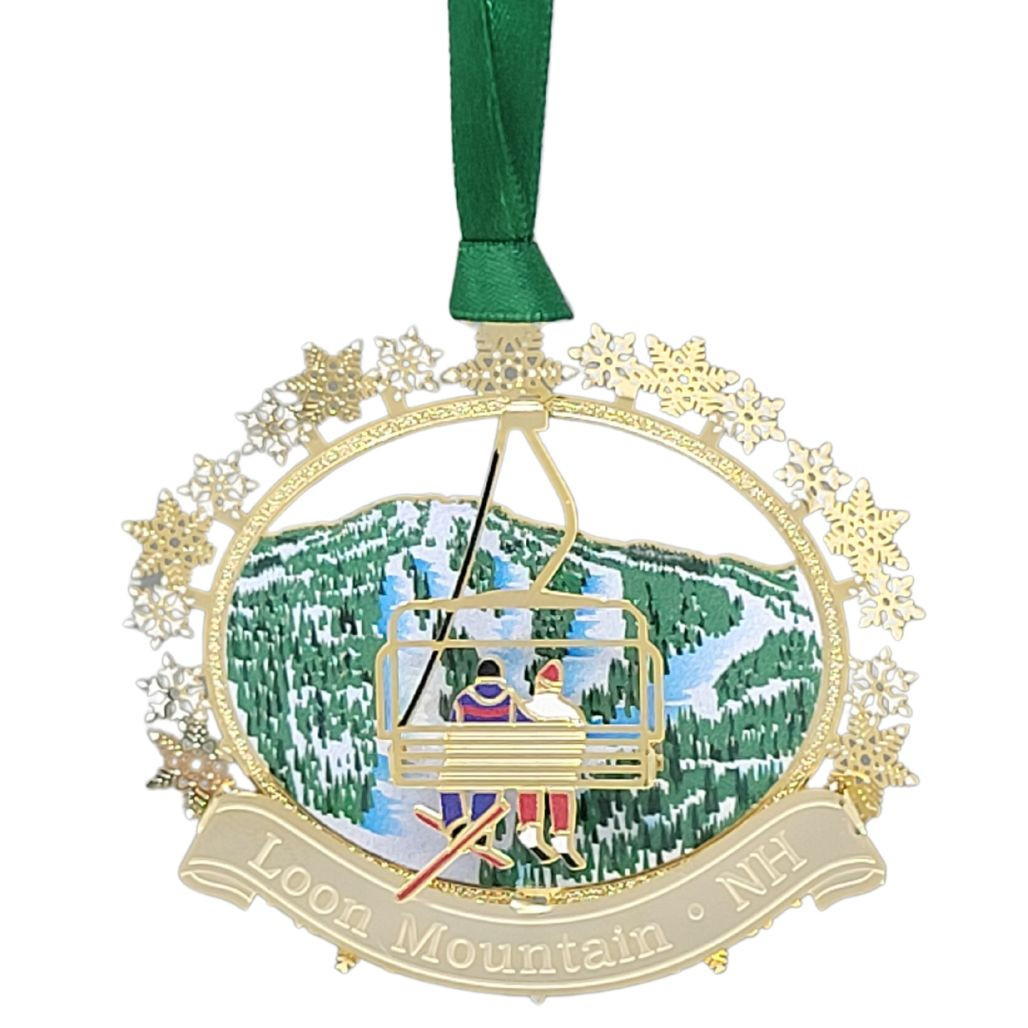 Loon Mountain Skiers Chairlift Ornament