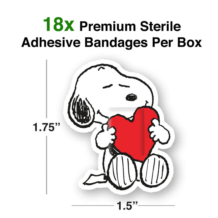 Snoopy Adhesive Bandages (Pack of 18)
