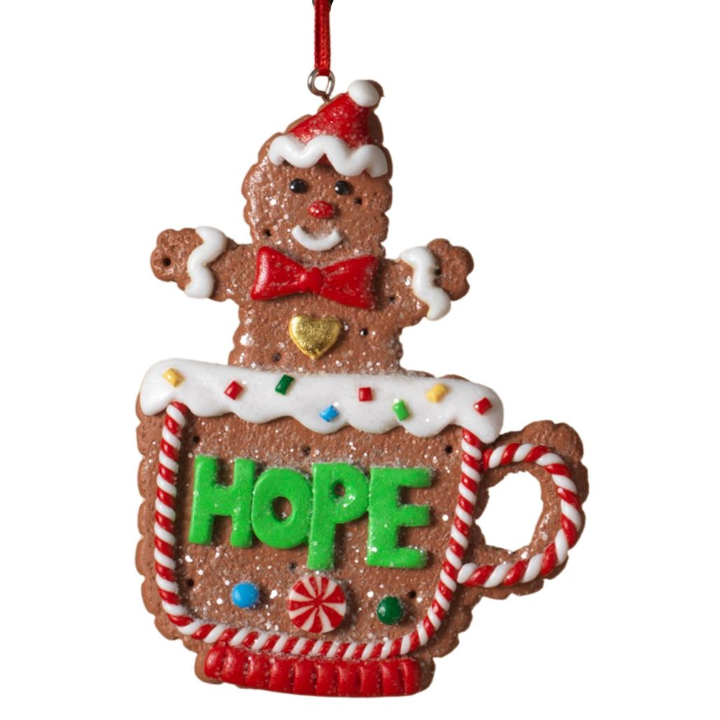 Gingerbread In A Hope Mug Ornament