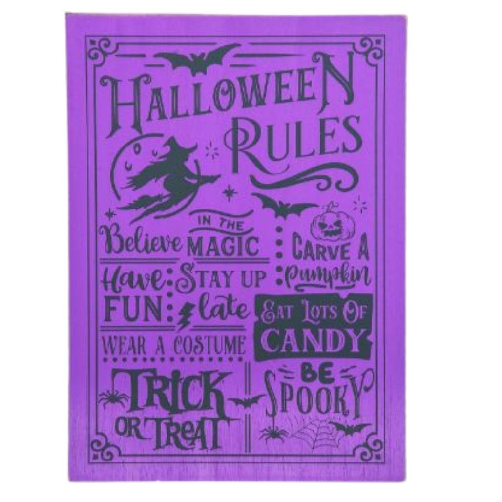 Halloween Rules Wall Decor
