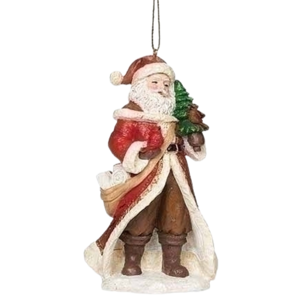 Roman - 5" Santa Ornament Holding A Tree

