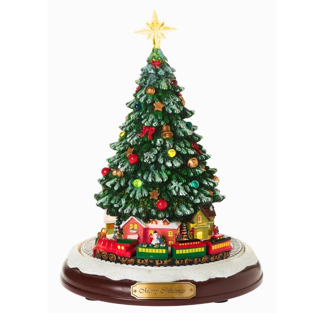 Musical Christmas Tree Animated Rotating Train