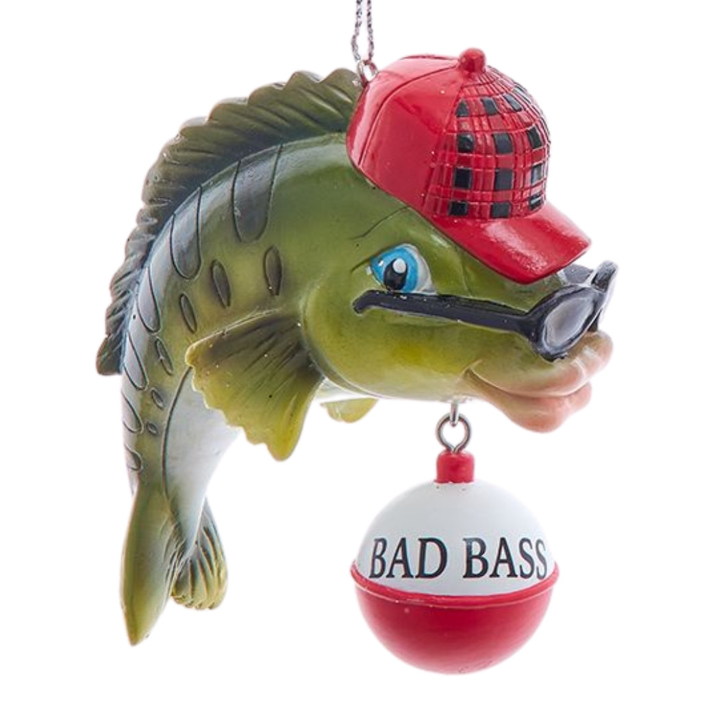 "Bad Bass" Bass Fishing Ornament