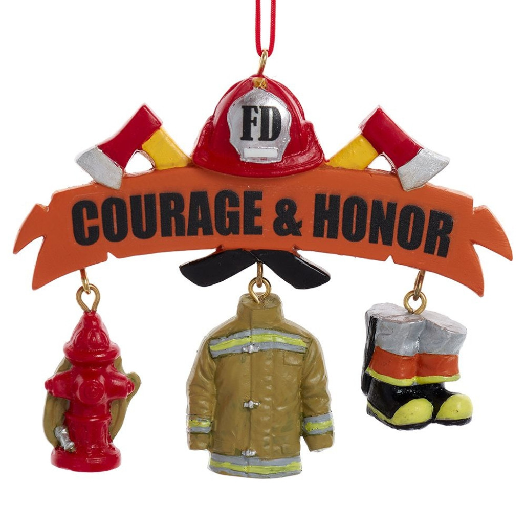 Firefighter Dangling Ornament
